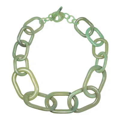 Sunshine Tienda Coastal Link Necklace In Seafoam Green In Metallic