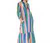 Sunshine Tienda Copa Dress In Rainbow Stripe In Multi
