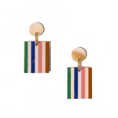 Sunshine Tienda Desert Stripe Drop Earrings In Multi