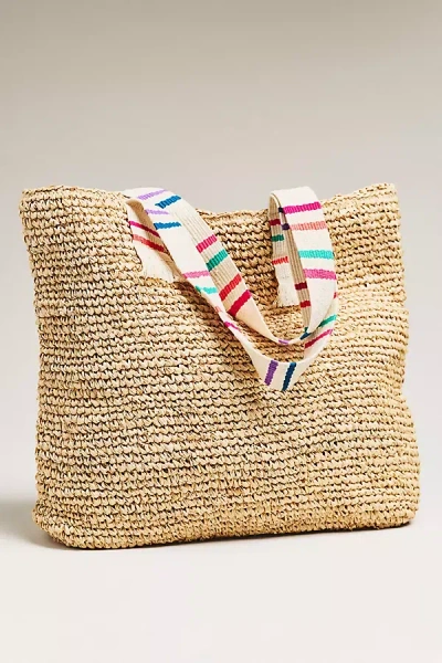 Sunshine Tienda Jakeline Large Raffia Tote In Brown