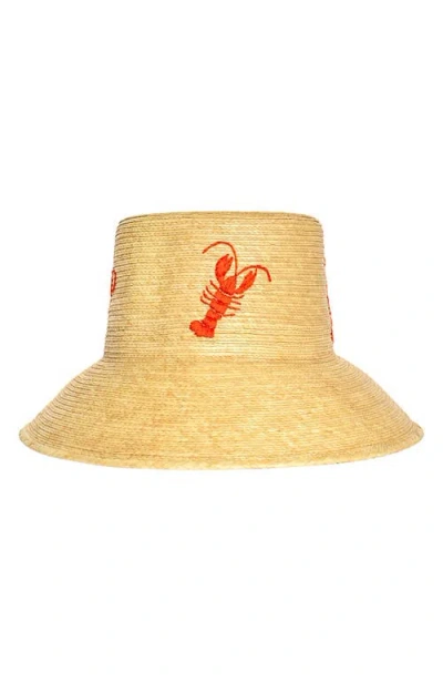 Sunshine Tienda Lobster Embroidered Upf 50+ Bucket Hat In Pattern