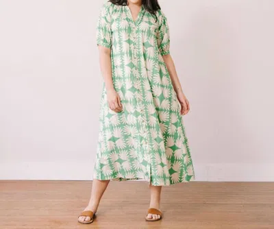 Sunshine Tienda Oasis Midi Dress In Viridian Tile In Green