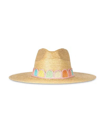 Sunshine Tienda Pastel Kandy Crochet Palm Straw Hat In Brown