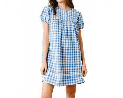 Sunshine Tienda Penny Mini Dress In Blue Bay Gingham In Purple