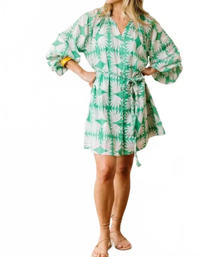 Sunshine Tienda Pippa Dress In Viridian Tile In Animal Print