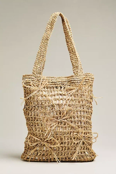 Sunshine Tienda Raffia Tote Bag In Neutral