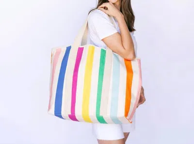 Sunshine Tienda Rainbow Tote Bag In Rainbow Stripe In Multi