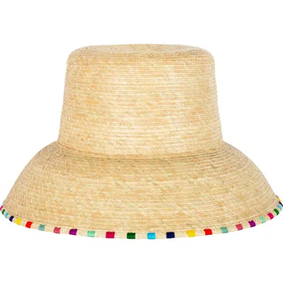 SUNSHINE TIENDA SUNSHINE TIENDA ROSELIA PALM STRAW BUCKET HAT