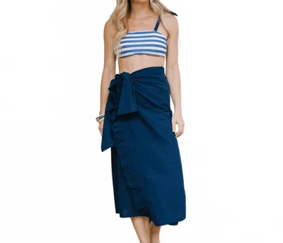 Sunshine Tienda Sarong In Navy In Blue