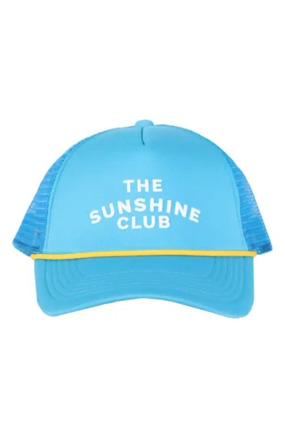 Sunshine Tienda Sunshine Club Trucker Hat In Blue