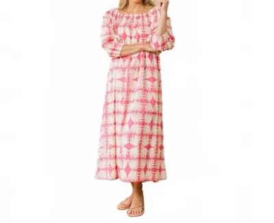 Sunshine Tienda Tile Ace Dress In Pink Lemonade