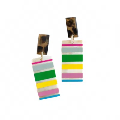 Sunshine Tienda Tortoise Top Rainbow Earrings In Multi