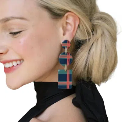 Sunshine Tienda Winter Harbor Earrings In Blue Multi