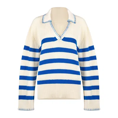 Sunshine Tienda Women's Blue / White Blue Stripe Portia Pullover In Multi