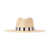 Sunshine Tienda Brenda Palm Straw Sun Hat In Blue/white
