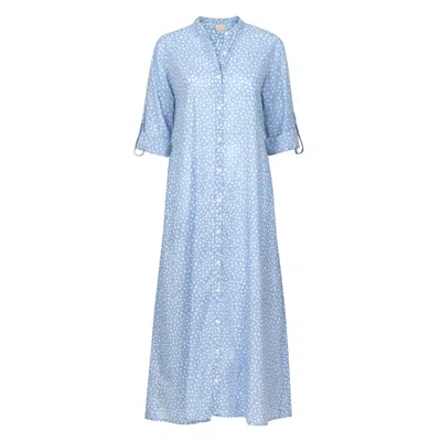 Sunshine Tienda Women's Blue / White Dot Swizzle Dress In Blue/white