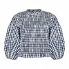 Sunshine Tienda Women's Blue / White Navy Gingham Hali Top In Blue