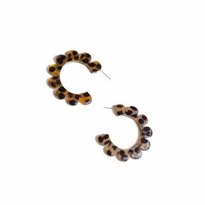 Sunshine Tienda Women's Flower Earrings In Tortoise In Multi