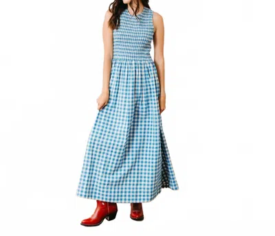 Sunshine Tienda Women's Gingham Marine Dress In Blue Bay