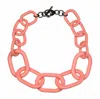 Sunshine Tienda Women's Matte Link Necklace In Pink In Pink
