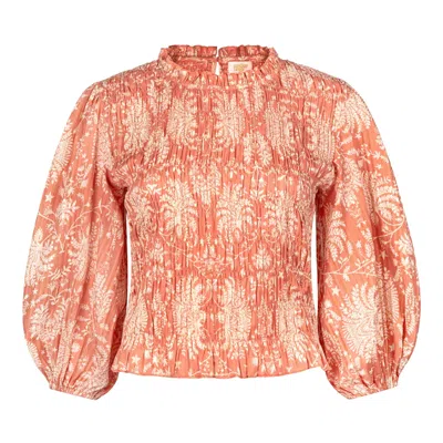 Sunshine Tienda Women's Neutrals / Pink / Rose Gold Rose Gilded Palm Hali Top