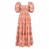 Sunshine Tienda Women's Neutrals / Pink / Rose Gold Rose Gilded Palm Tula Dress In Pink
