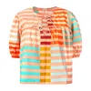 Sunshine Tienda Women's Orange / Pink Apricot Colorful Stripe Mira Top In Multi