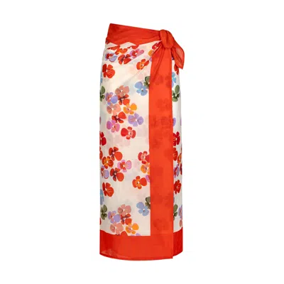 Sunshine Tienda Women's Pink / Purple / Red Rainbow Flower Sarong