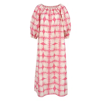 Sunshine Tienda Women's Pink / White Pink Lemonade Tile Ace Dress
