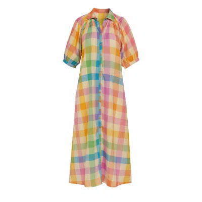 Sunshine Tienda Women's Rainbow Plaid Oasis Dress In Multi
