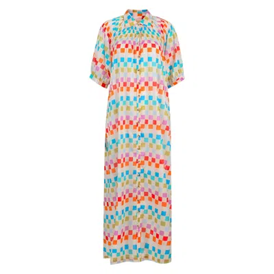 Sunshine Tienda Women's Summer Camp Geo Oasis Dress In Pink