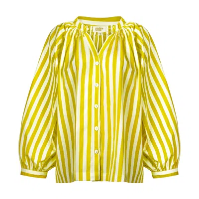 Sunshine Tienda Women's White / Yellow Ochre Daydreamer Lucia Top In Multi