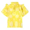 Sunshine Tienda Women's Yellow Citron Gilded Palm Gemma Top In Yellow