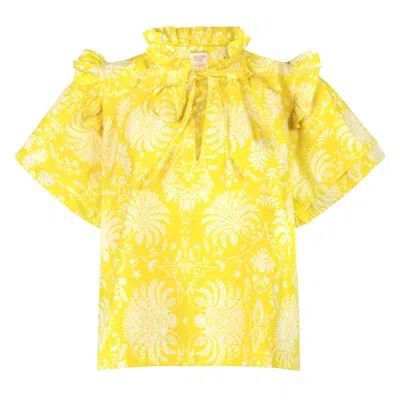Sunshine Tienda Women's Yellow Citron Gilded Palm Gemma Top