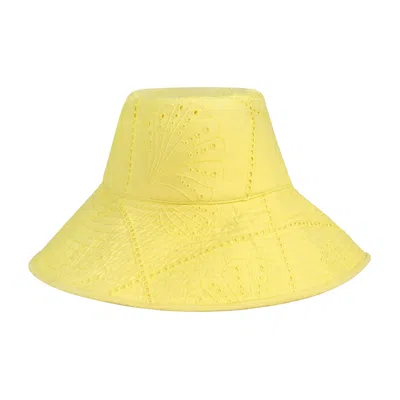 Sunshine Tienda Women's Yellow Lemonade Shell Beachy Bucket Hat