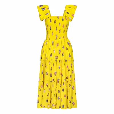 Sunshine Tienda Women's Yellow / Orange Shell Rio Dress In Yellow/orange