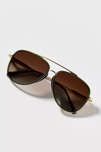 Sunski Sirrocco Aviator Sunglasses In Green