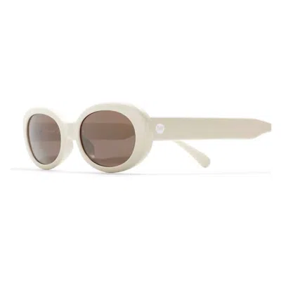 Sunski Women's Bianca Oval Sunglasses In Ivory Amber In Multi