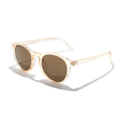 Sunski Women's Dipsea Round Sunglasses In Champagne Brown In Multi