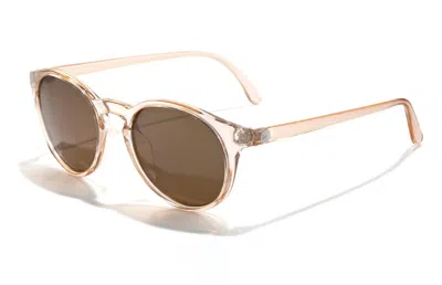 Sunski Women's Mini Dipsea Round Sunglasses In Champagne Brown In Multi