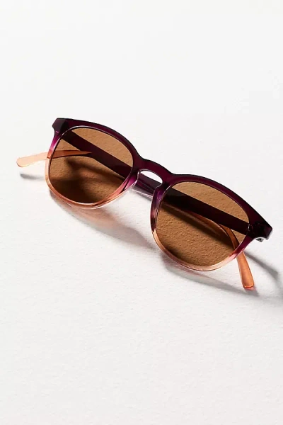 Sunski Yuba Polarized Circle Sunglasses In Brown