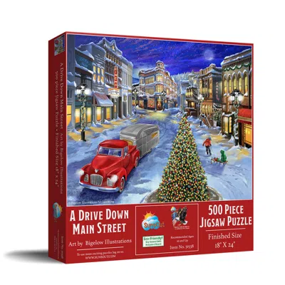 Sunsout A Drive Down Main Street 500 Piece Jigsaw Puzzle For Adults Christmas In Multi