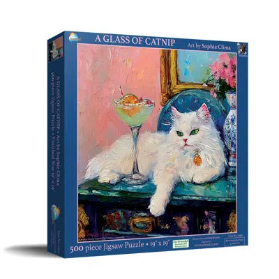 Sunsout A Glass Of Catnip 500 Piece Jigsaw Puzzle For Adults In Multi