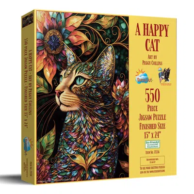 Sunsout A Happy Cat 550 Piece Jigsaw Puzzle For Adults In Yellow