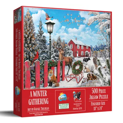 Sunsout A Winter Gathering 500 Piece Jigsaw Puzzle For Adults Christmas In Multi