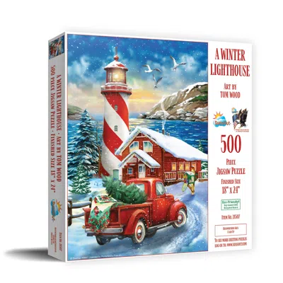 Sunsout A Winter Lighthouse 500 Piece Jigsaw Puzzle For Adults Christmas In Multi