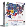 Sunsout America The Beautiful 1000 Piece Jigsaw Puzzle For Adults Special Shape In White