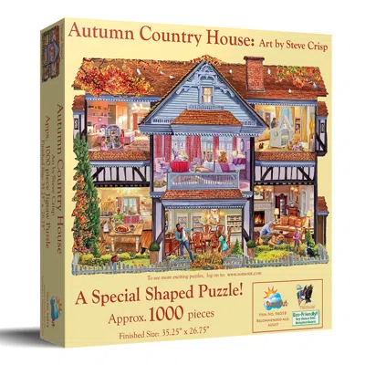 Sunsout Autumn Country House 1000 Piece Jigsaw Puzzle For Adults Special Shape Thanksgiving In Multi