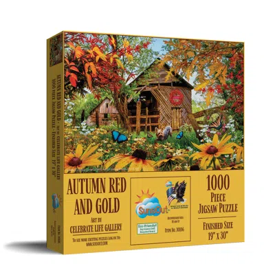 Sunsout Autumn Red And Gold 1000 Piece Jigsaw Puzzle For Adults In Yellow