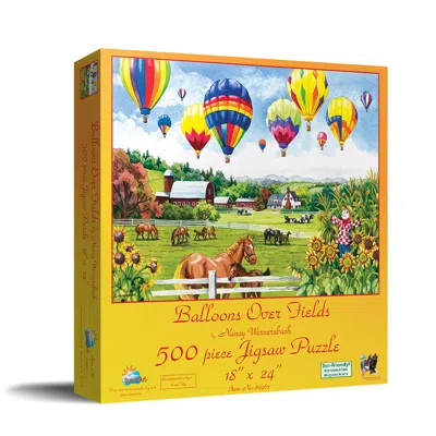 Sunsout Balloons Over Fields 500 Piece Jigsaw Puzzle For Adults In Yellow